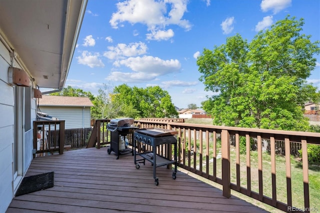 848 S 13th Ave, Brighton, CO 80601 - wooden deck featuring a grill