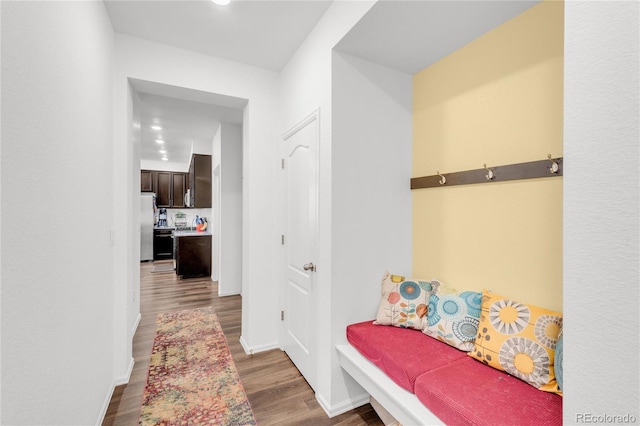 mudroom featuring hardwood / wood-style floors