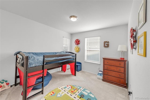 view of carpeted bedroom