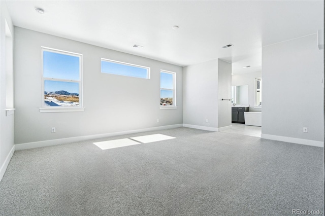 empty room featuring light colored carpet