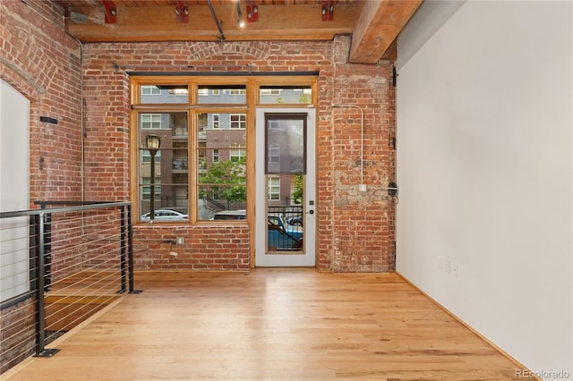 doorway to property with a balcony