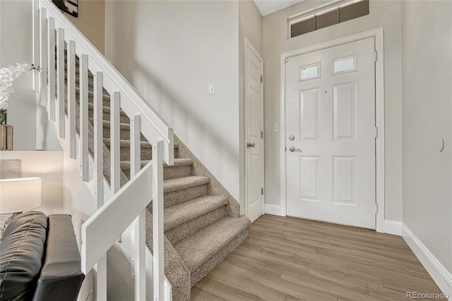 entryway featuring light wood-type flooring