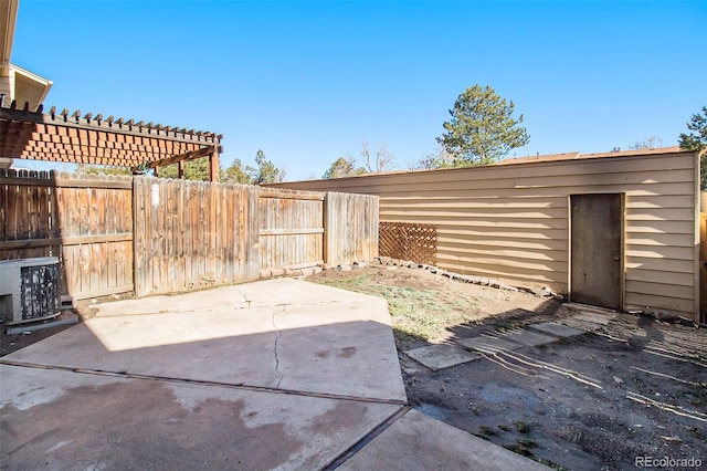 view of patio featuring central AC