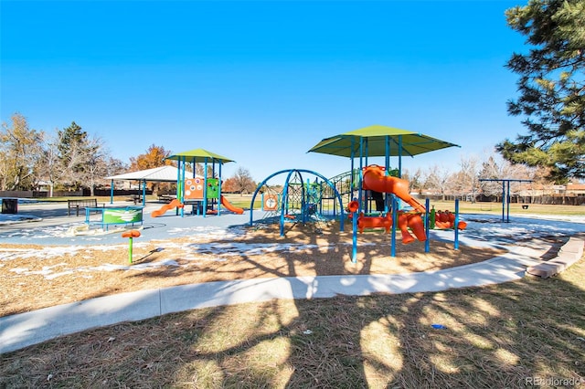 view of jungle gym