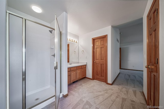 5416 S Hannibal Ct, Centennial, CO 80015 - bathroom featuring a shower stall and vanity