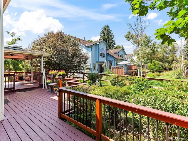 view of wooden terrace