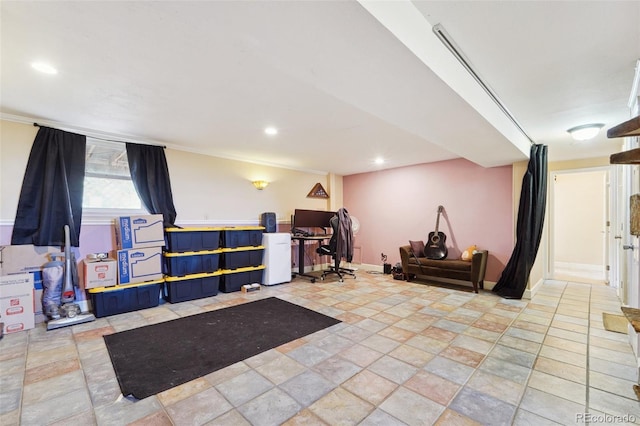 5142 Buffalo Rd, Erie, CO 80516 - exercise room with baseboards and recessed lighting
