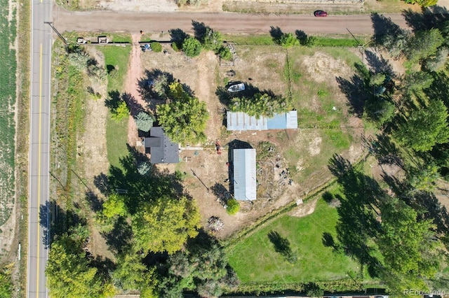 bird's eye view with a rural view