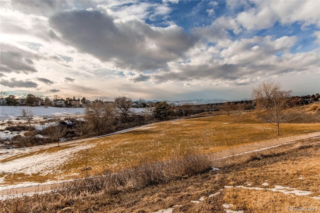 view of landscape featuring a rural view