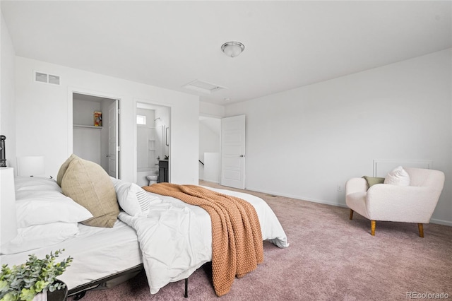 18645 E 54th Pl, Denver, CO 80249 - bedroom with attic access, carpet flooring, baseboards, and ensuite bath