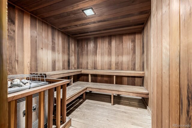 7801 W 35th Ave Unit 406, Wheat Ridge, CO 80033 - view of sauna with hardwood / wood-style flooring