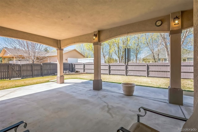 view of patio / terrace featuring a fenced backyard