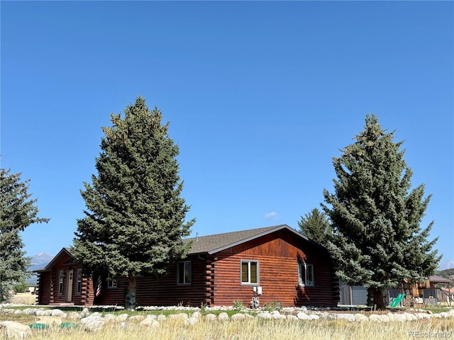 9081 Range Ln, Salida, CO 81201 - view of front of property with log exterior