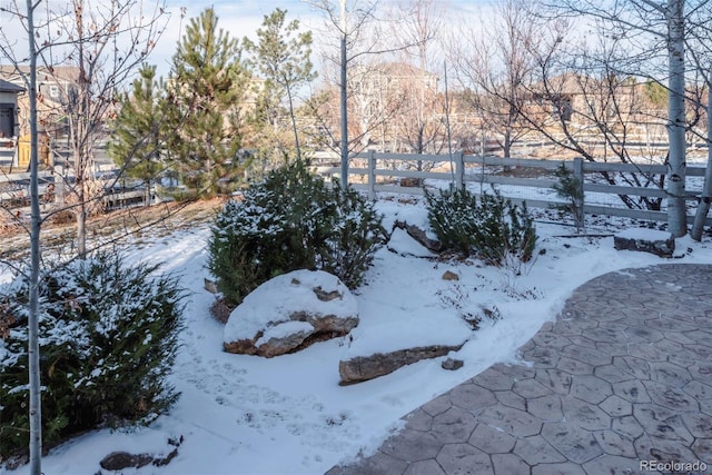 view of snowy yard