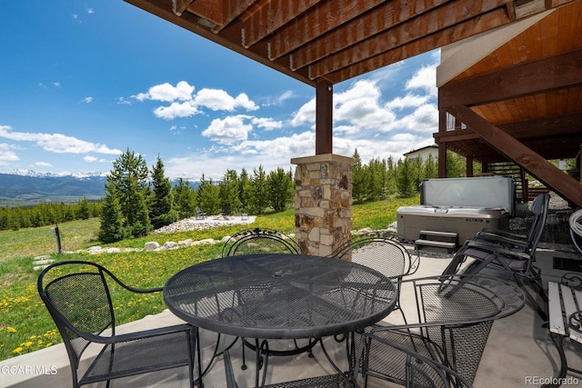 2621 Gcr 519, Tabernash, CO 80478 - view of patio featuring outdoor dining space and a grill