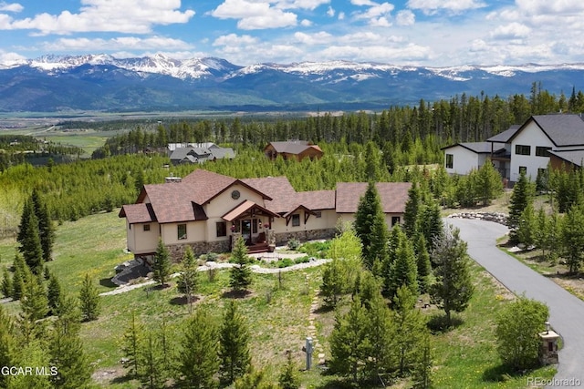2621 Gcr 519, Tabernash, CO 80478 - view from above of property featuring a mountain backdrop and a forest