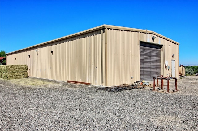 view of pole building