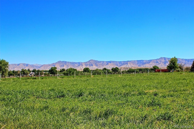 property view of mountains with a rural view