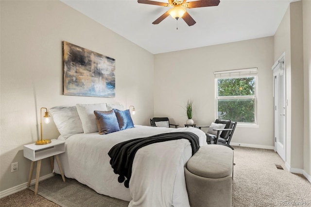 4109 Sunny Vista Hts, Colorado Springs, CO 80918 - carpeted bedroom featuring baseboards and ceiling fan