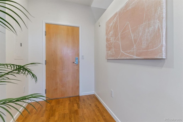 interior space featuring hardwood / wood-style flooring