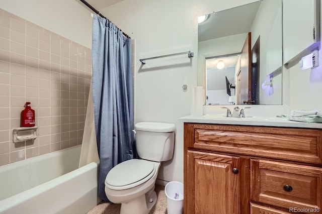 4484 Juniper Ct, Larkspur, CO 80118 - bathroom with vanity and shower / bath combo with shower curtain