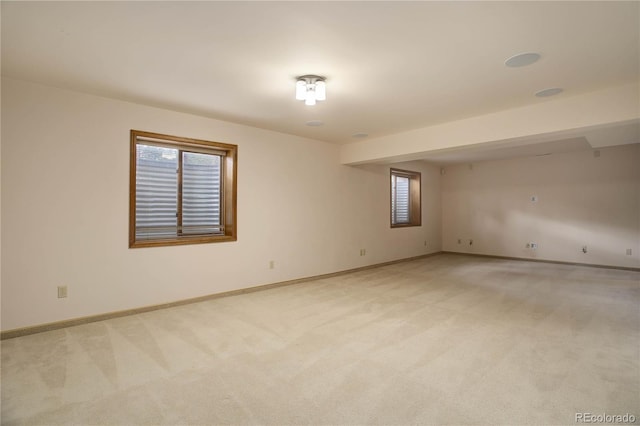 view of carpeted spare room