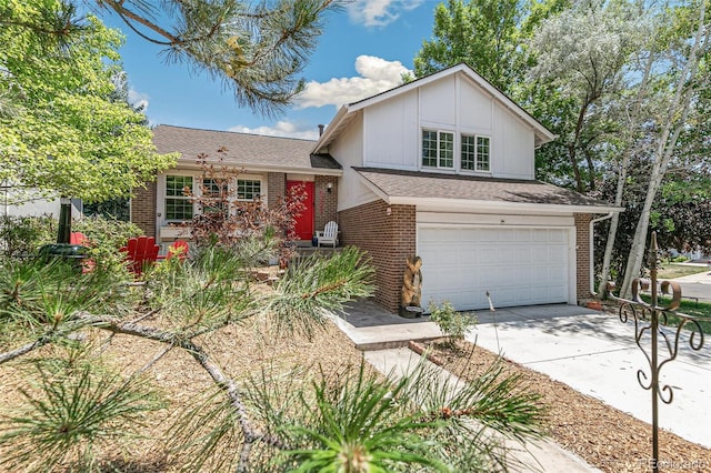 view of front of home featuring a garage