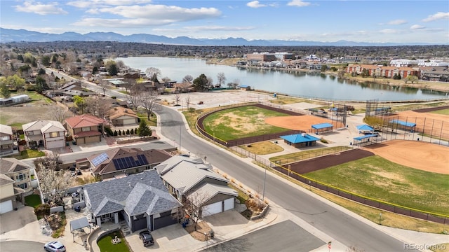 6595 Meade Ct, Arvada, CO 80003 - aerial view of residential area featuring a water and mountain view