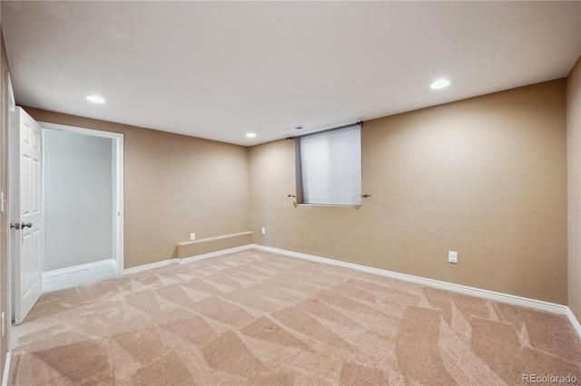 6595 Meade Ct, Arvada, CO 80003 - unfurnished room with light colored carpet, baseboards, and recessed lighting