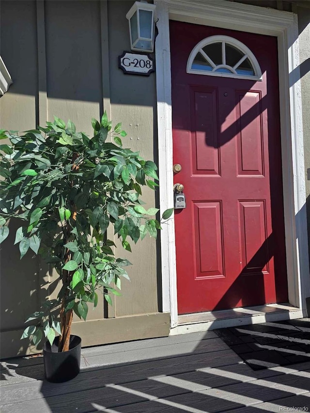 view of doorway to property