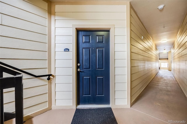 view of doorway to property