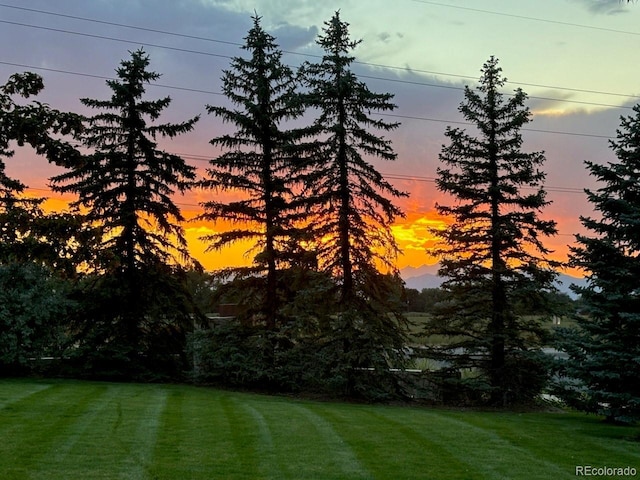 2408 Concord Cir, Lafayette, CO 80026 - yard at dusk with a lawn