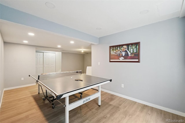 2408 Concord Cir, Lafayette, CO 80026 - recreation room featuring recessed lighting and light wood-type flooring