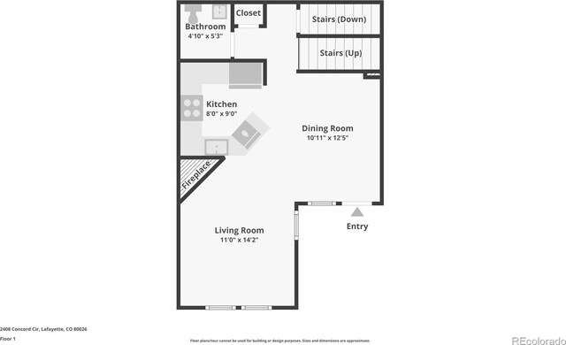 2408 Concord Cir, Lafayette, CO 80026 - view of floor plan / room layout