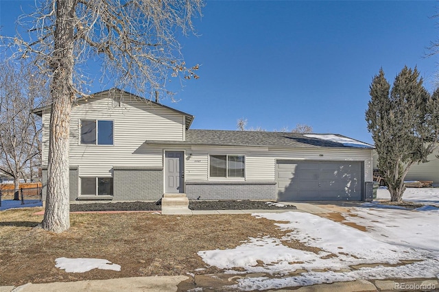 tri-level home with a garage