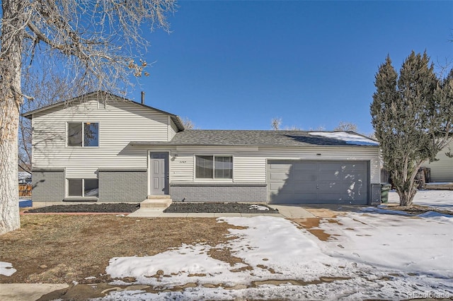 tri-level home with a garage