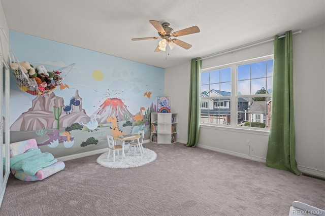 854 Countrybriar Ln, Highlands Ranch, CO 80129 - game room with carpet and a ceiling fan