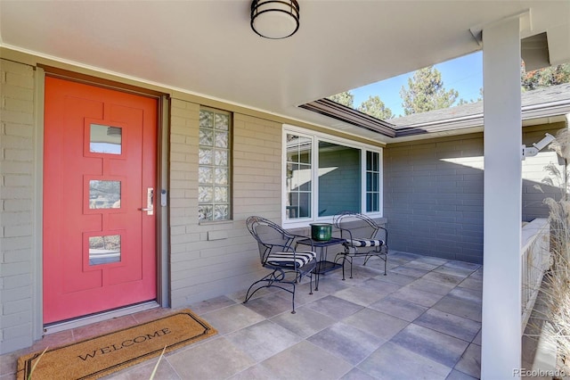 property entrance with a porch