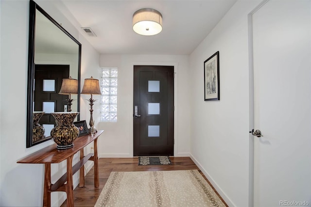 foyer featuring light hardwood / wood-style flooring