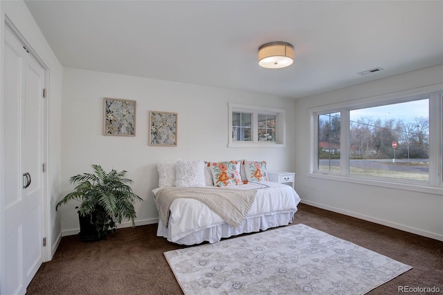 view of carpeted bedroom