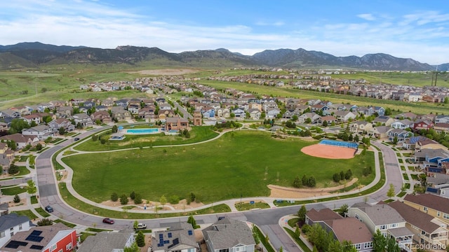 17223 W 84th Dr, Arvada, CO 80007 - aerial view of residential area with a mountain backdrop