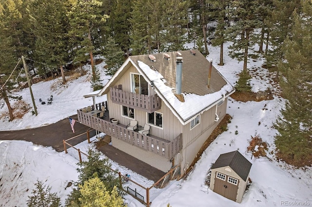30162 Pine Crest Dr, Evergreen, CO 80439 - view of snowy aerial view