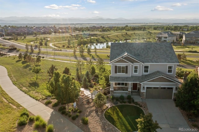 3741 Harvard Pl, Broomfield, CO 80023 - aerial view of residential area featuring a water and mountain view