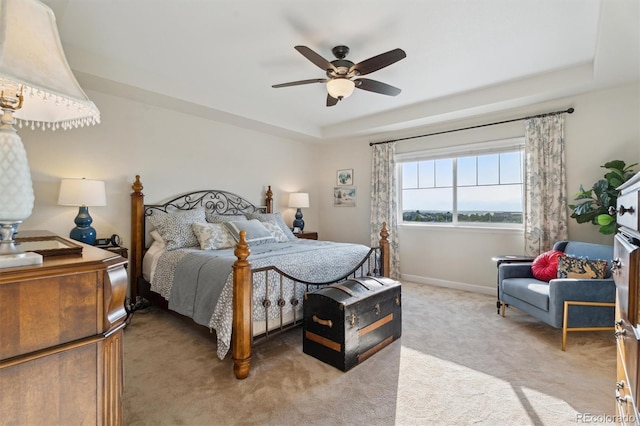3741 Harvard Pl, Broomfield, CO 80023 - bedroom featuring carpet flooring, a raised ceiling, and ceiling fan