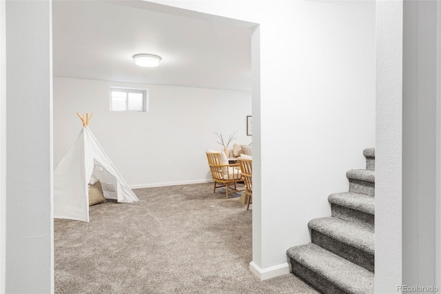 6580 Independence Way, Arvada, CO 80004 - stairway featuring carpet flooring and baseboards