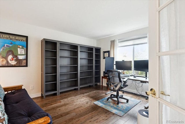 19113 W 60th Ln, Golden, CO 80403 - office area featuring wood finished floors