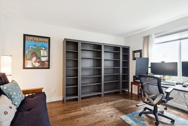 19113 W 60th Ln, Golden, CO 80403 - home office with wood finished floors and baseboards