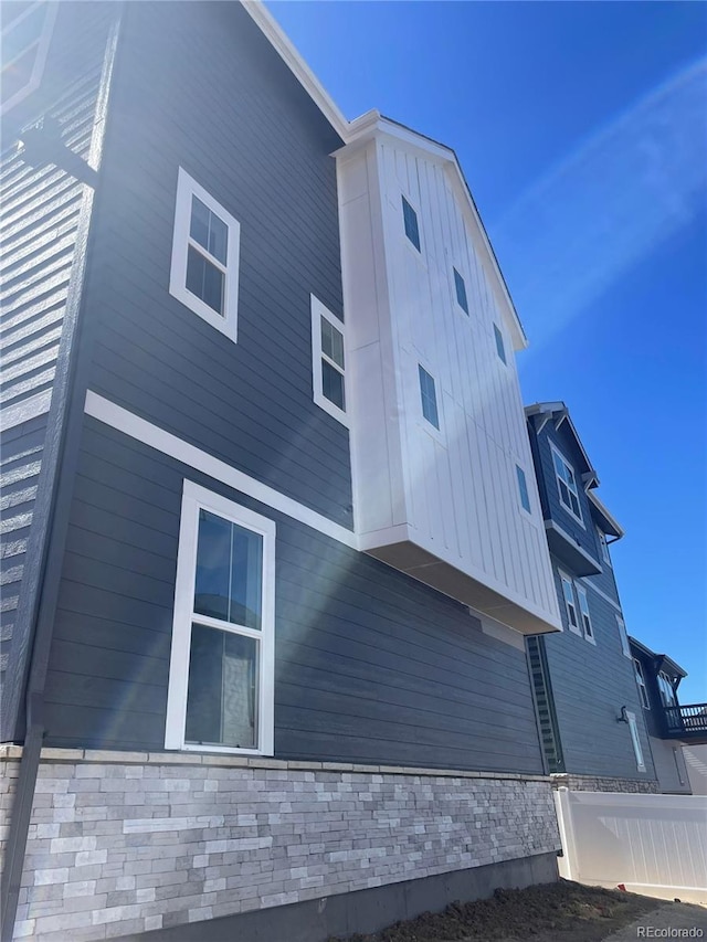 view of property exterior featuring board and batten siding