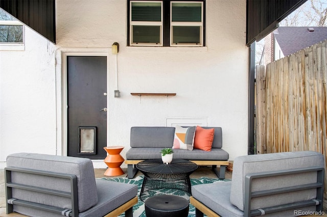view of patio with fence