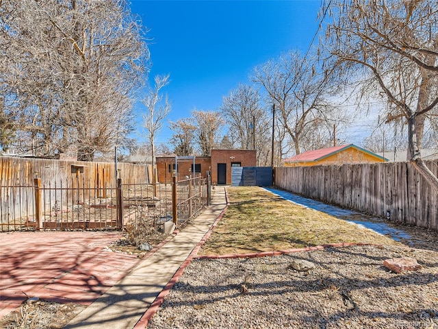 exterior space featuring fence private yard
